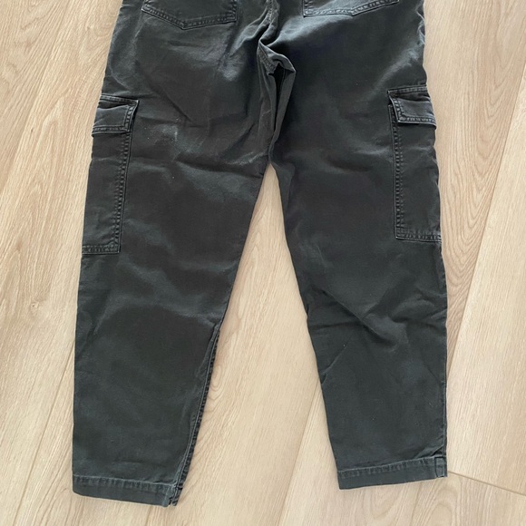 FREE PEOPLE AGOLDE MILA UTILITY CARGO PANTS BALLOON / HIGH WAIST FADED BLACK 25 - Picture 7 of 8